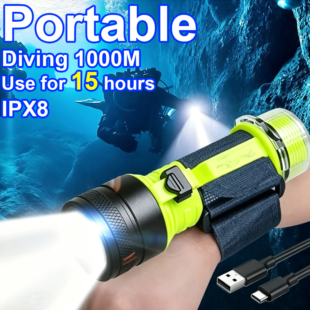 Underwater Flashlight - Neue Tragbare Professionelle LED-Tauchlampe Starkes Licht